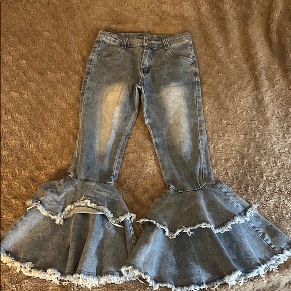 unknown Other - Kids Flared Denim Stone Washed Jeans Trending